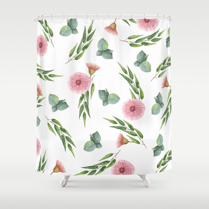 700x700 Eucalyptus Leaves Watercolor Shower Curtain By Magic Dreams Society6