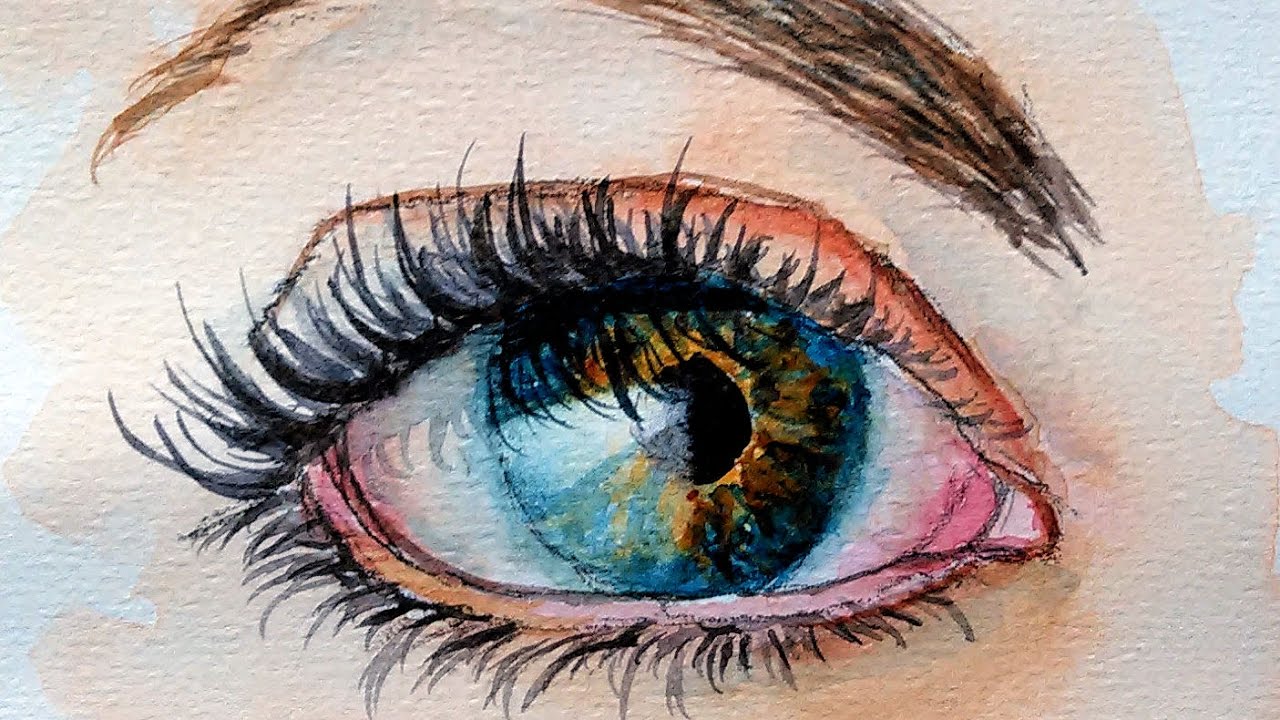 1280x720 How To Paint A Realistic Eye In Watercolor