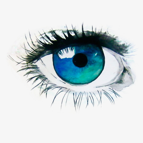 500x500 Watercolor Eyes, Watercolor Clipart, Eyes Clipart, Eye Png Image