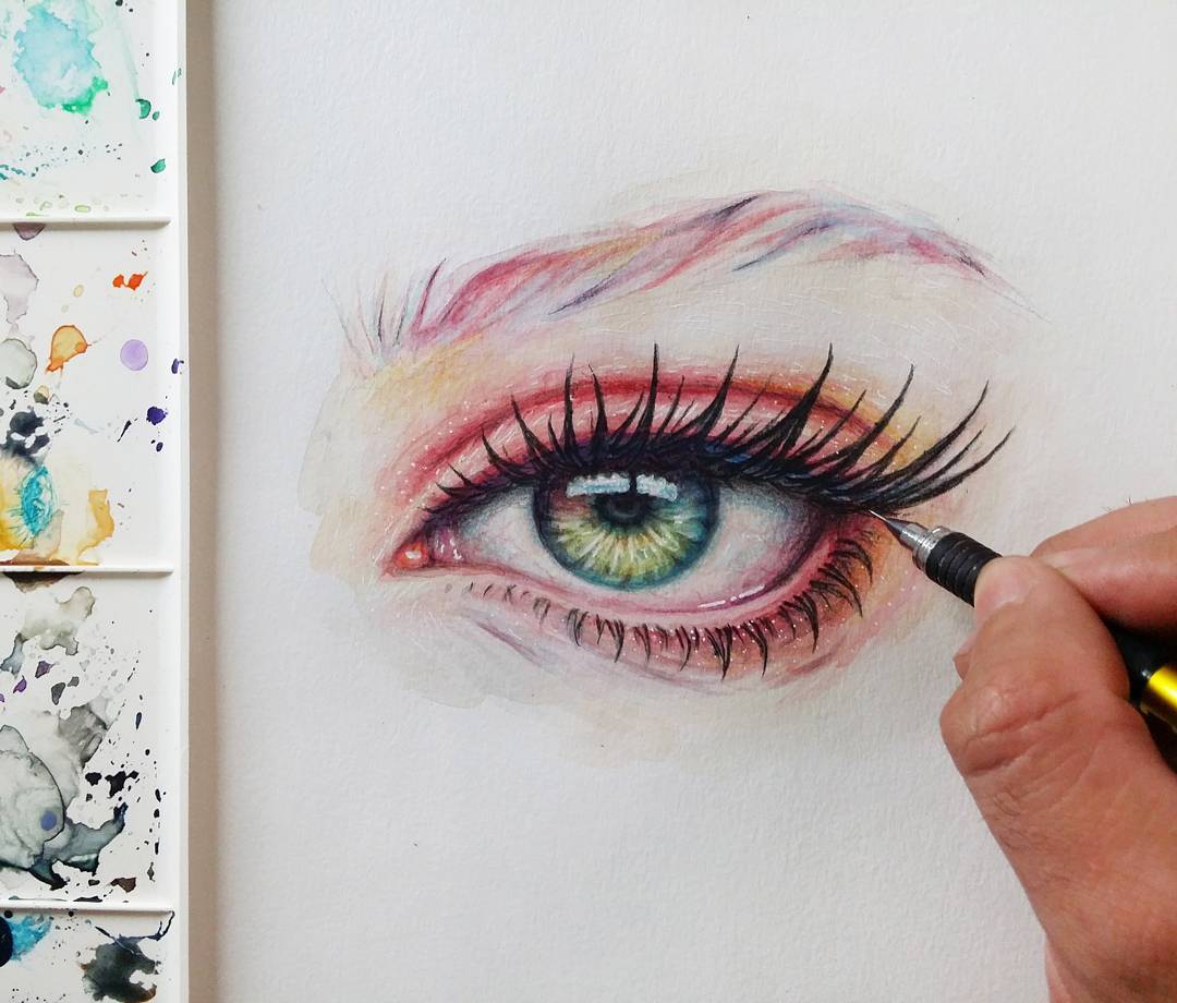 1080x920 Watercolor Eyes Ronald Restituyo Art