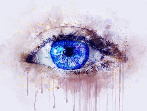 570x431 Water Color Eye Eye Art Print Watercolor Eyes Blue Eye Eye Etsy