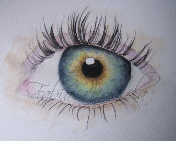 600x480 Watercolor Eye By Fabioacuarela