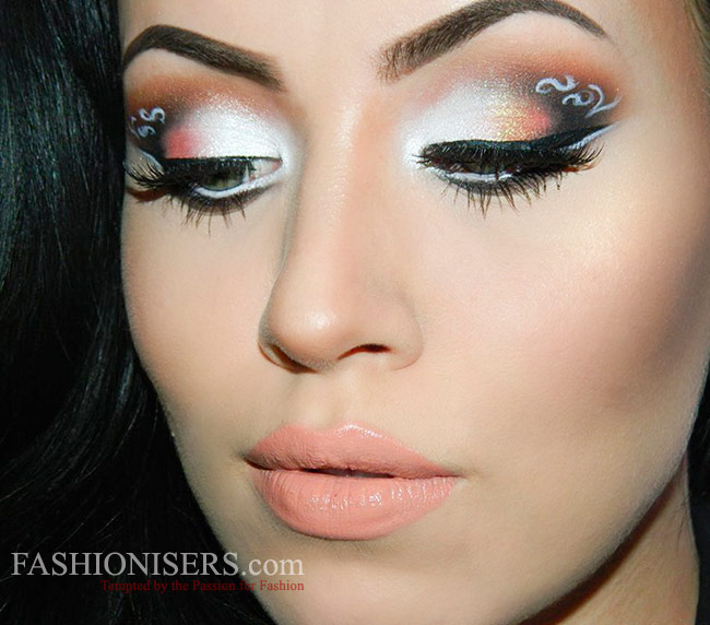 650x572 Lace Patterned Eye Makeup Tutorial Fashionisers