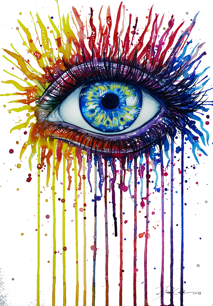 746x1070 Watercolor Painting Eye Drawing Art