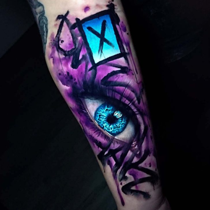 728x728 Purple Eye Tattoo On Arm Best Tattoo Ideas Gallery