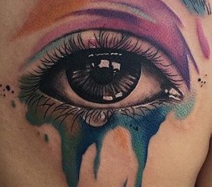 306x270 Watercolor Eye Tattoo Art Best Only