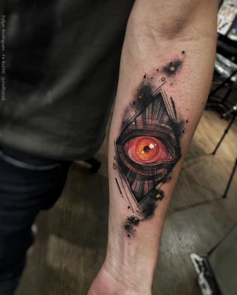 479x595 Watercolor Eye Tattoo