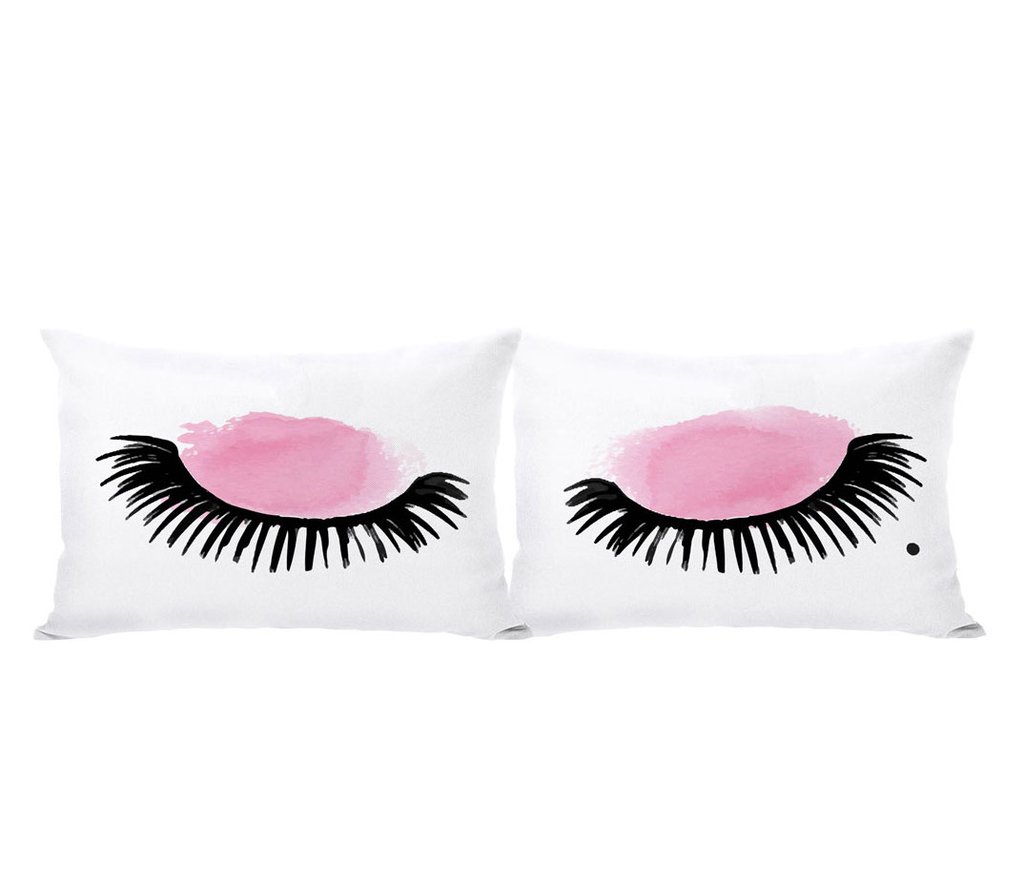 1024x886 Eyelashes Watercolor Pillows Millennial Pink Home Decor