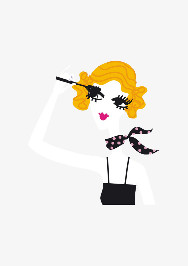 650x920 The Girl With Eyelashes, Cartoon, Hand, Watercolor Png Image And