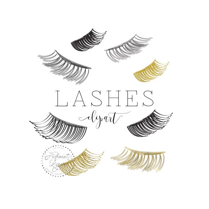 720x721 Watercolor Lashes Clipart
