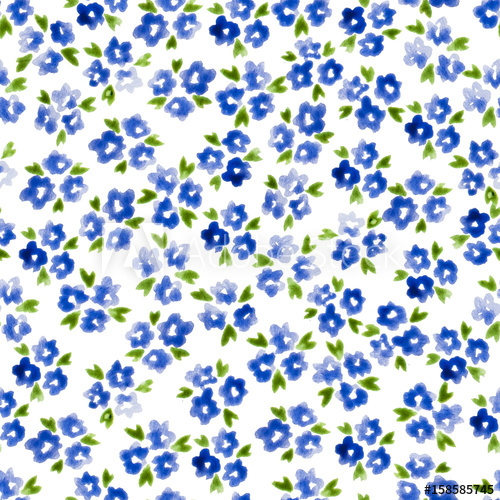 500x500 Calico Watercolor Pattern. Marvelous Seamless Cute Small Flowers
