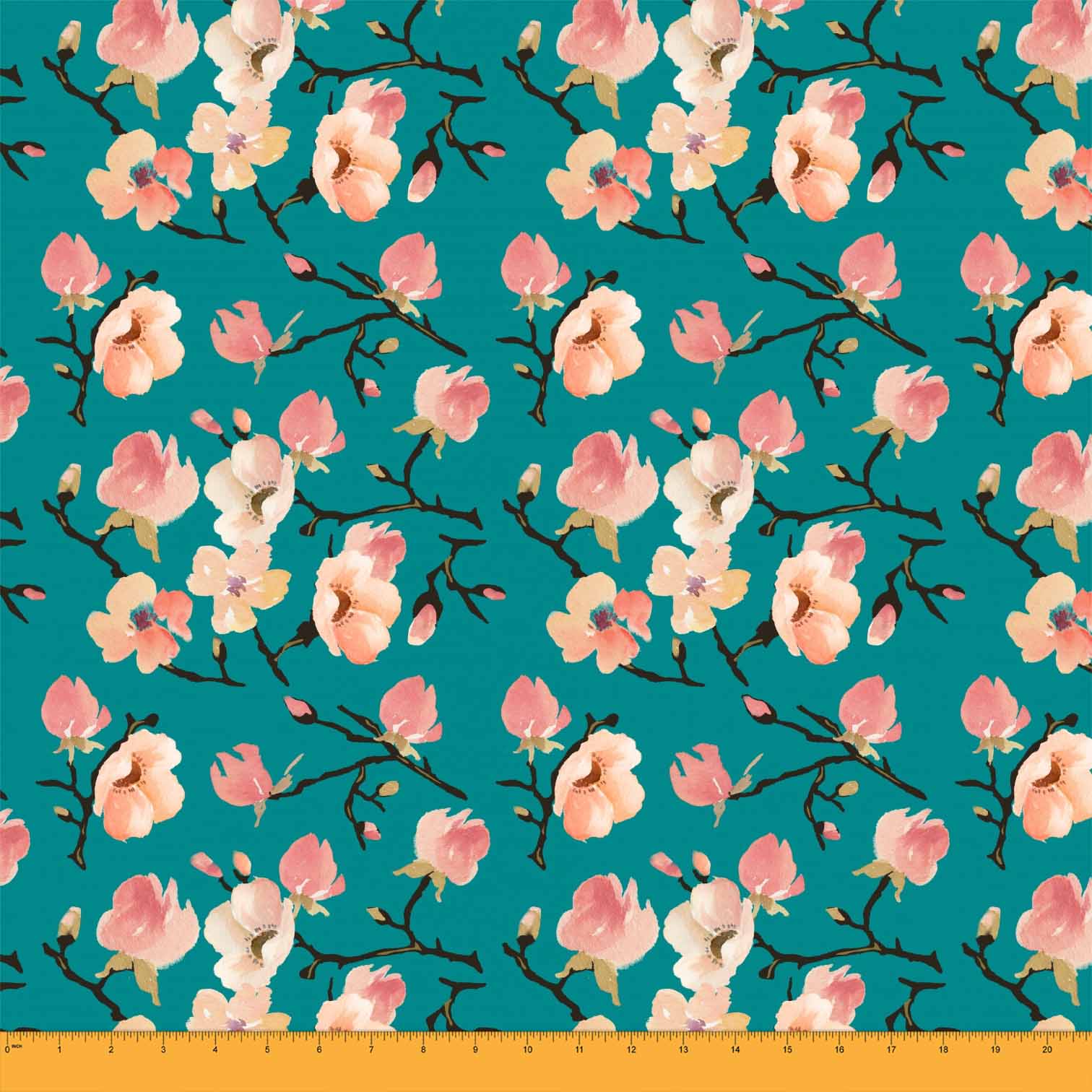 1512x1512 Soimoi Fabric Apple Blossom Watercolor Fabric Prints By Yard Wc