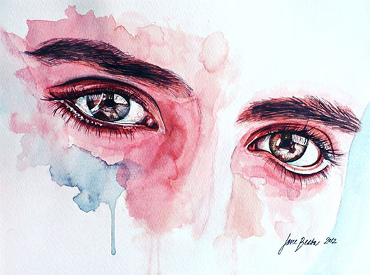 530x394 Runny Paints Modern Watercolor Portraits The Jotform Blog