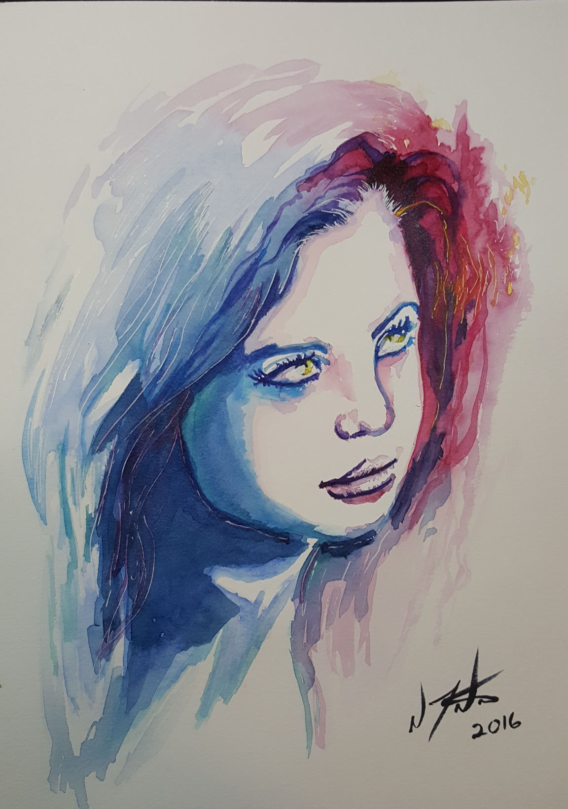 1152x1639 Watercolor Face Masterpaintingnow