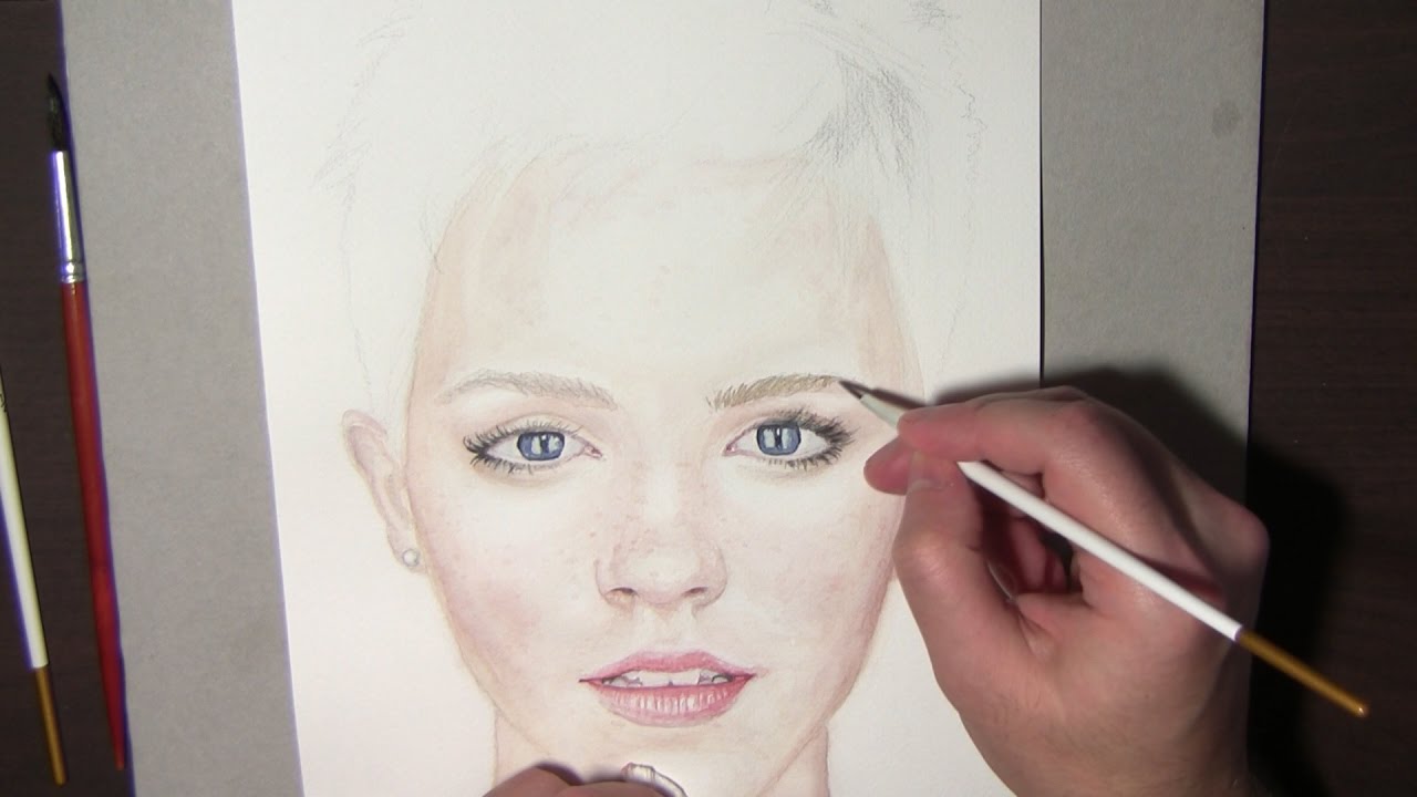 1280x720 Watercolor Portrait Tutorial. How To, Steps And Tips. Emma Watson