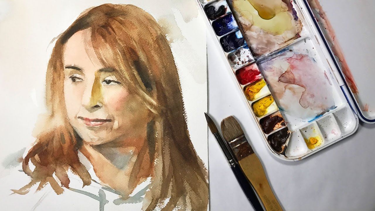 1280x720 How To Paint A Female Face In Watercolor