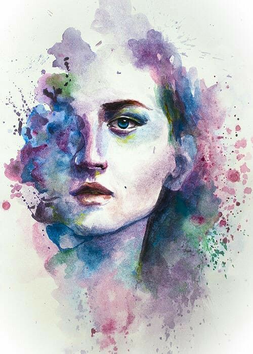 500x700 Pin By On Sanat Watercolor, Portraits