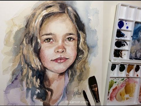 480x360 Quick Watercolor Portrait Painting Demo By Ch.karron