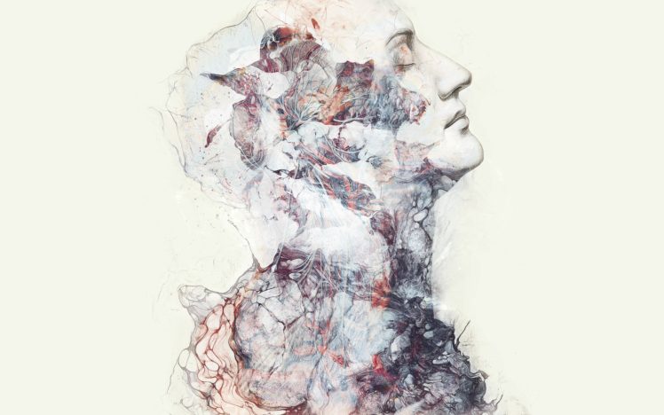 748x468 Person, Face, Profile, Closed Eyes, Album Covers, Drawn, Abstract