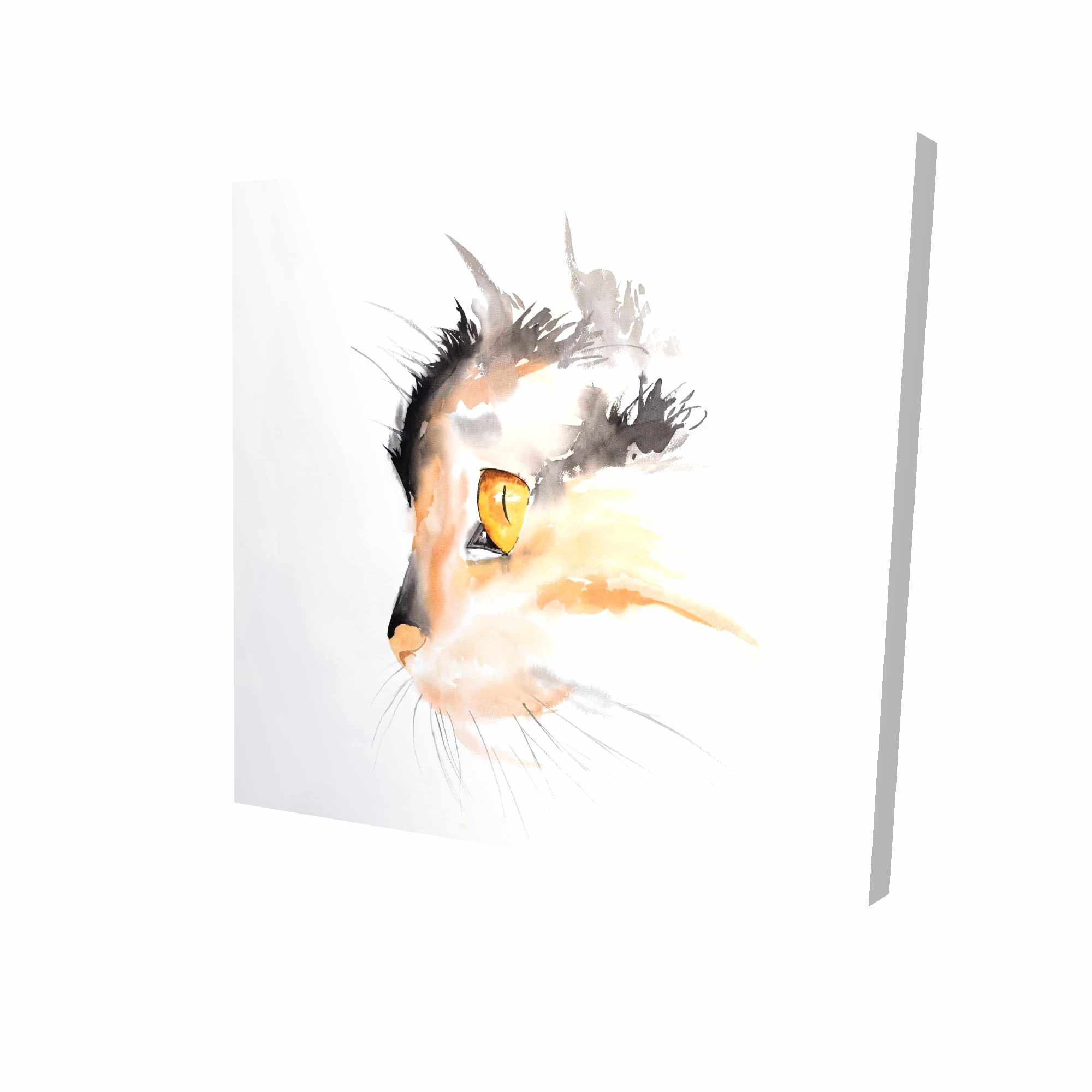 2000x2000 Watercolor Cat Face Profile Print On Demand Begin Home Decor