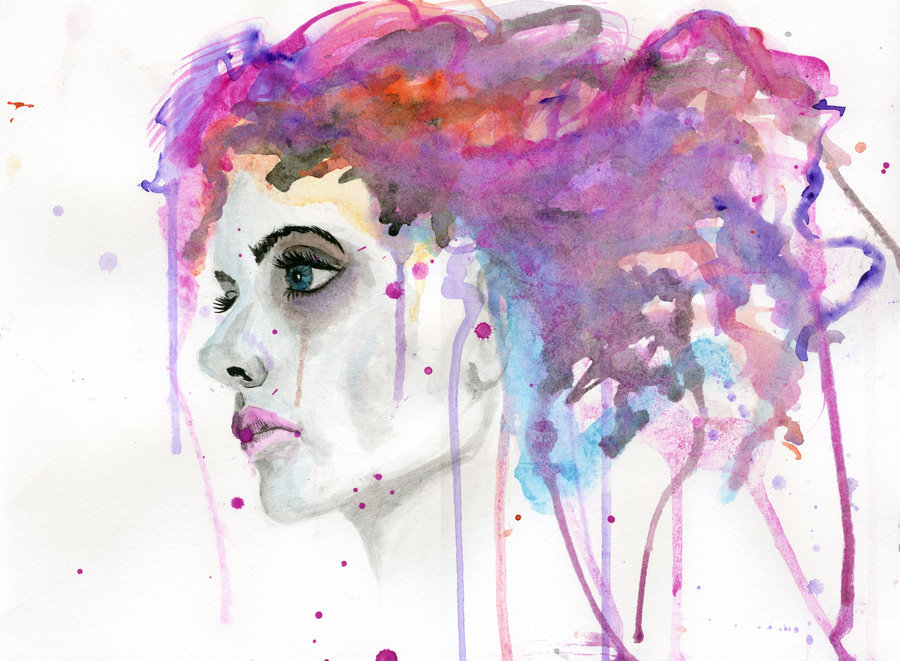 900x661 Watercolor Woman By Cnigrelli185