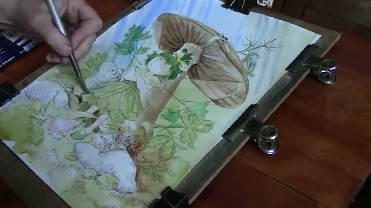 1280x720 Susanne The Fairy. Drawing An Illustration With Watercolor Pencils