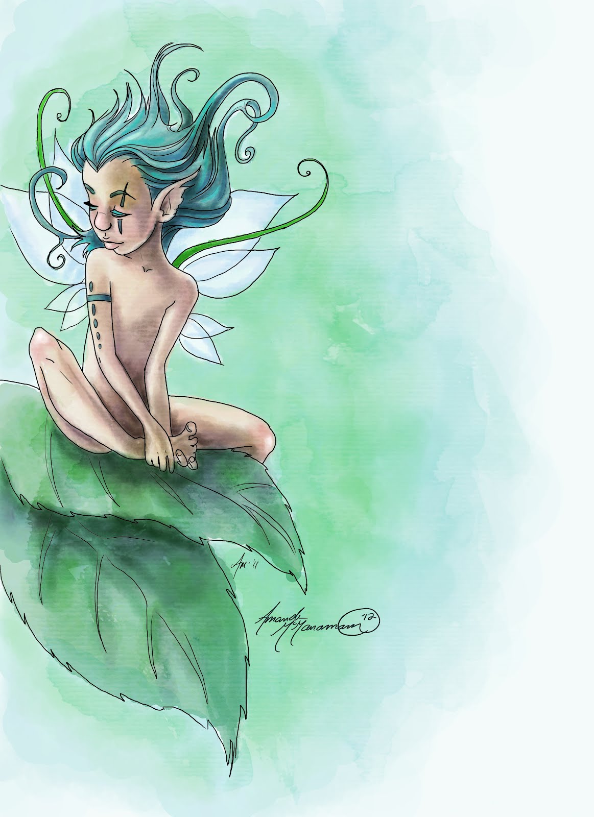 1163x1600 Watercolor Tutorial And Watercolor Fairy Amanda Mcmanaman