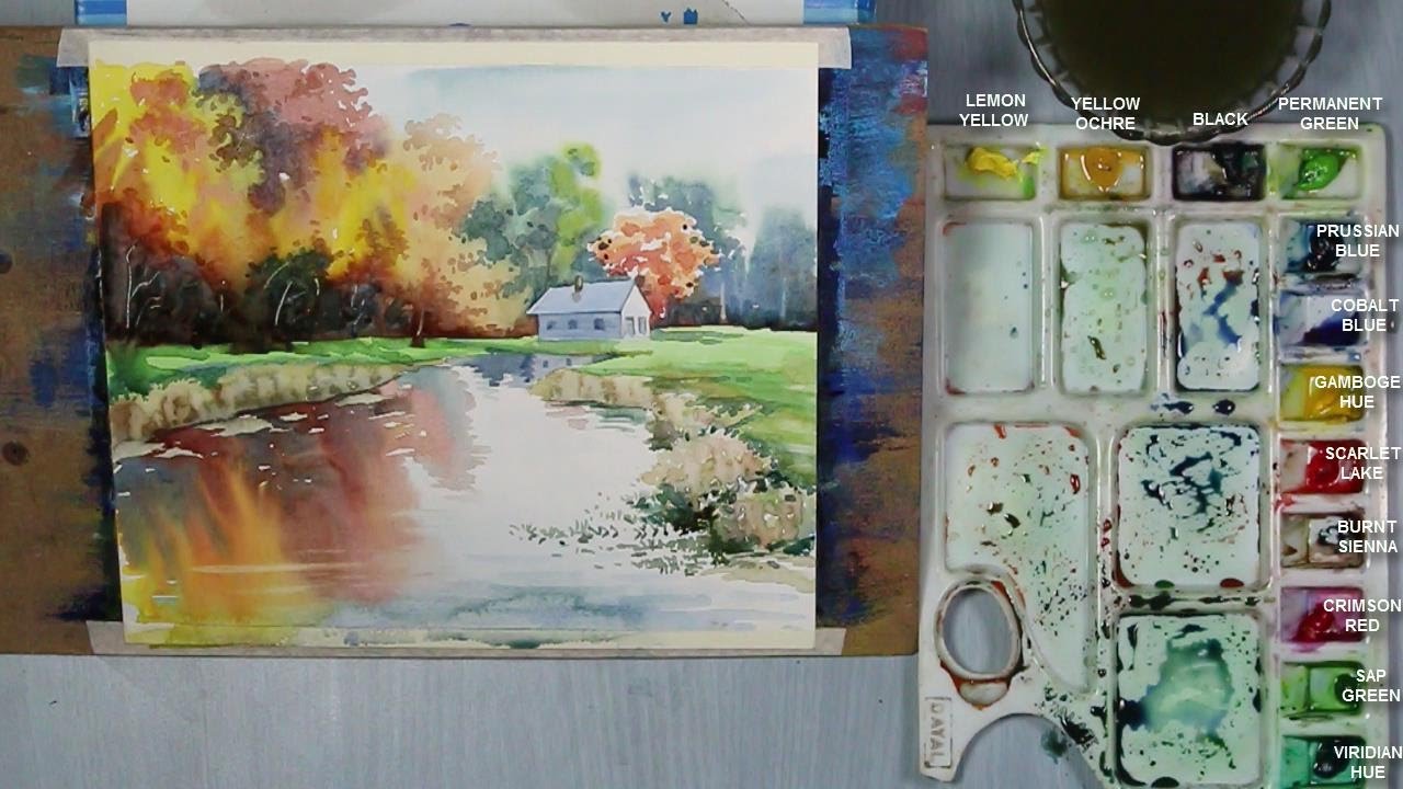 1280x720 How To Paint An Autumn Landscape In Watercolor
