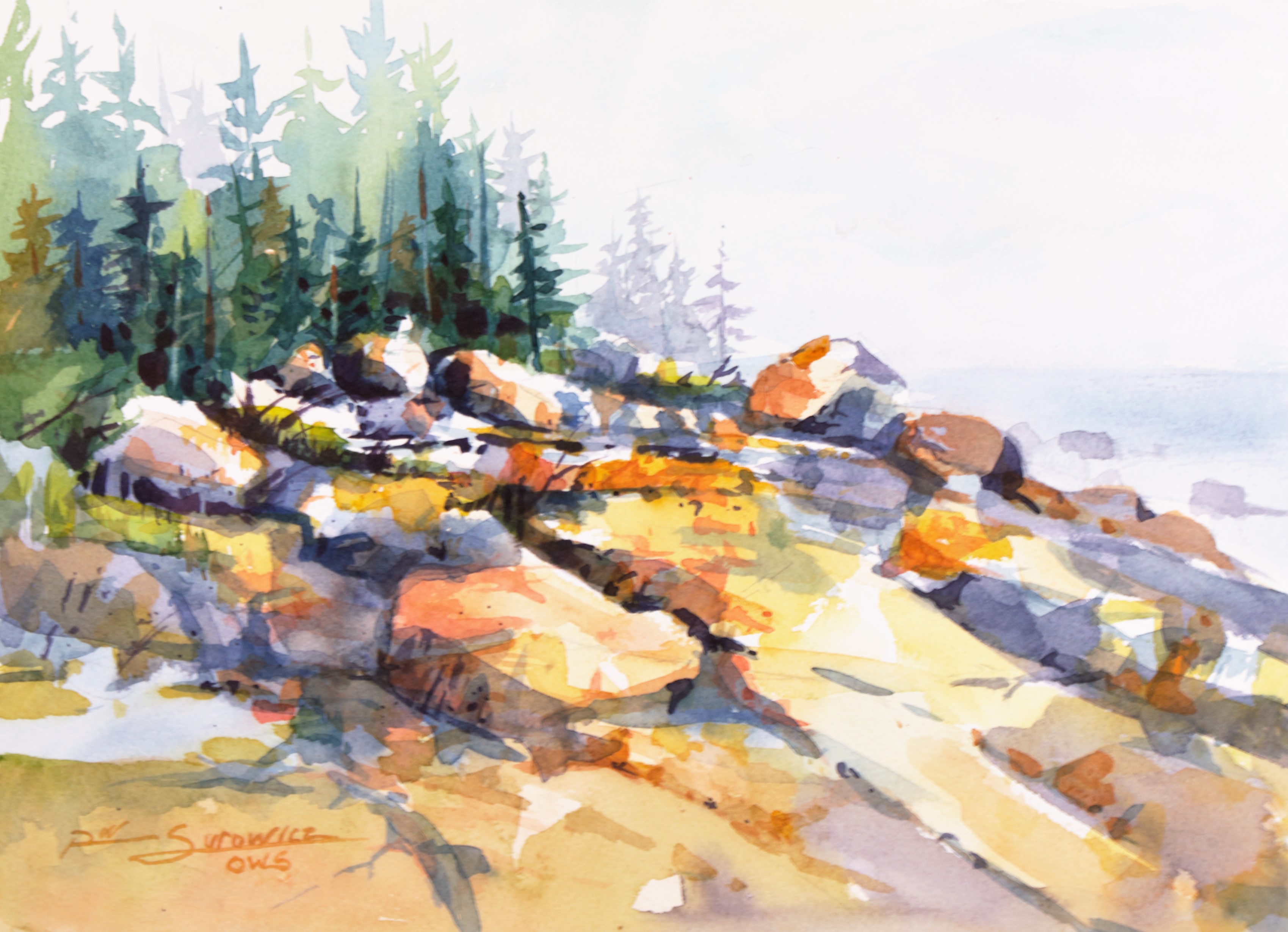 3398x2461 Watercolor Painting Watercolor Landscapes, Flowers, Cityscapes