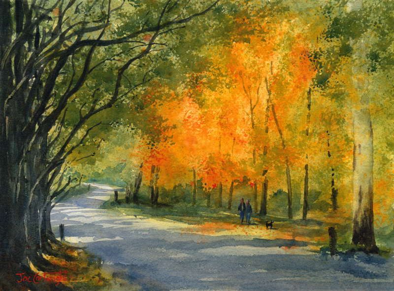 800x590 Pictures Fall Watercolor Scenes,