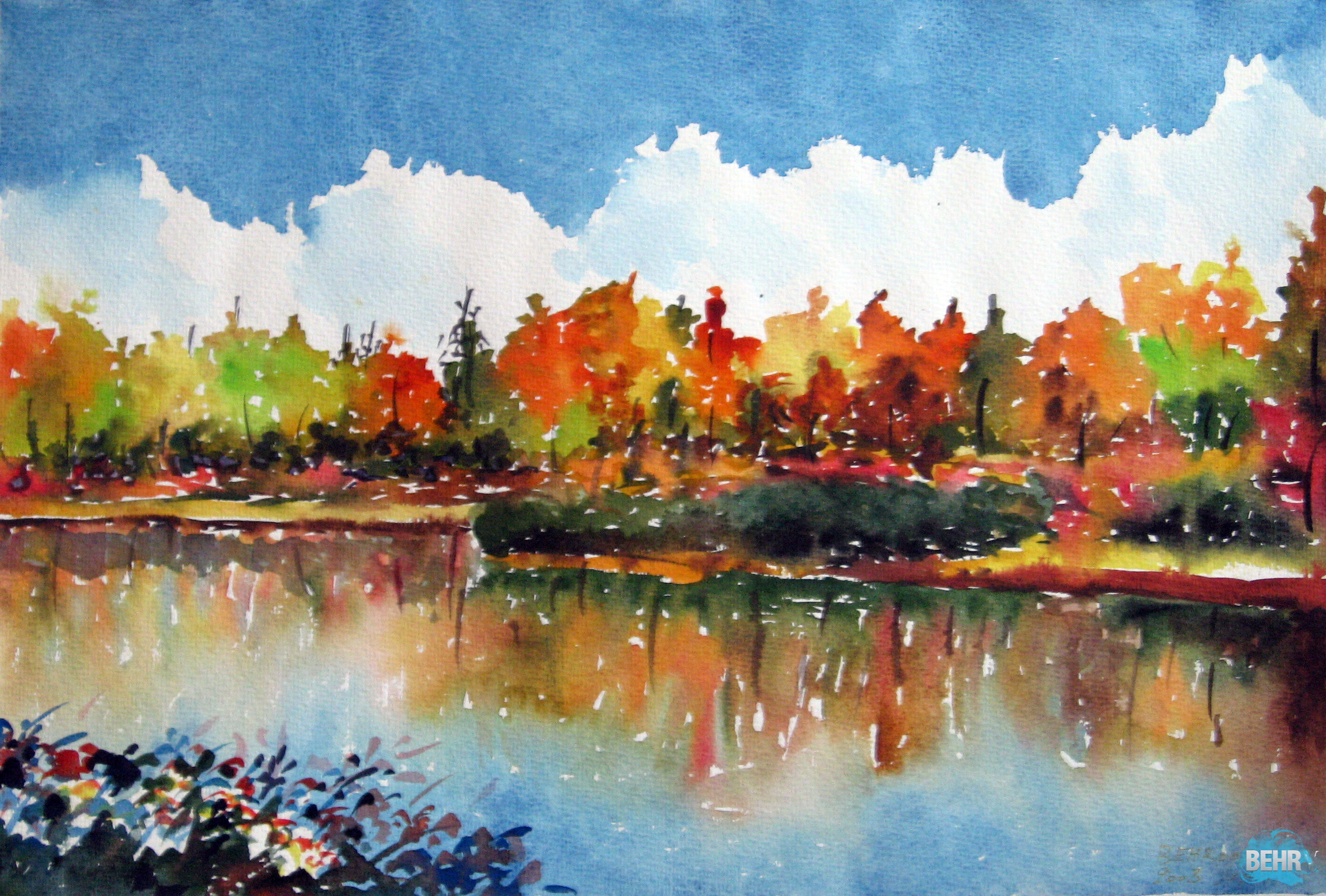 2610x1764 Watercolor Fall Paintings
