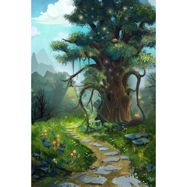600x600 Magical Forest Fantasy Art