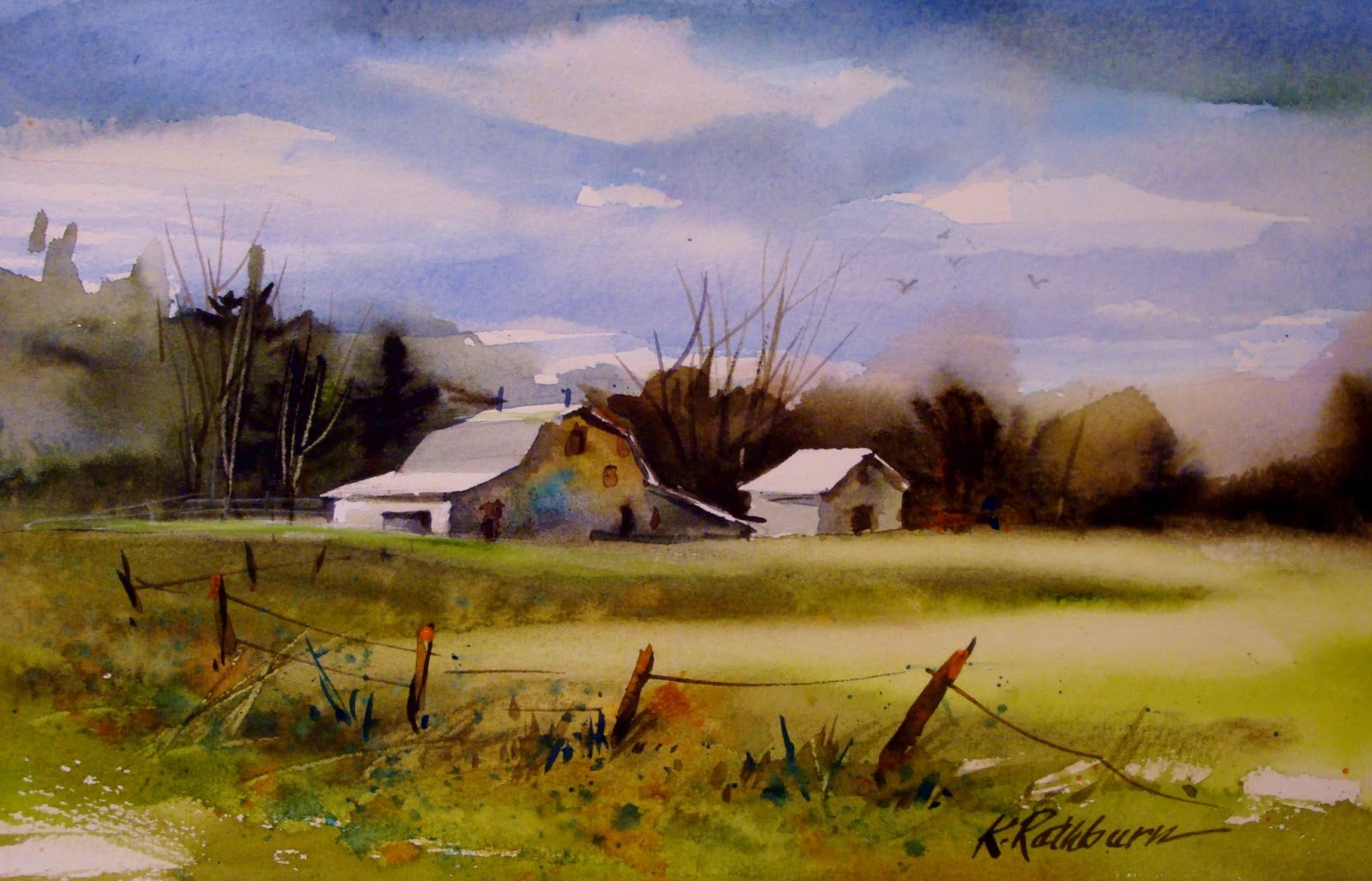 1600x1027 Kathy Los Rathburn, Watercolorist Just A Farmtrying Some New Paints