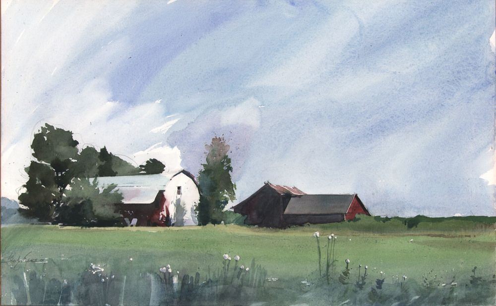 1000x618 Image Result For Farm Scenes To Watercolor Landscapes