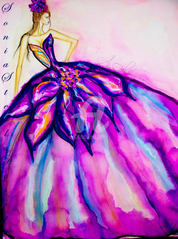 606x814 Watercolor Fashion Illustration, Fashion Art Original (Fashion