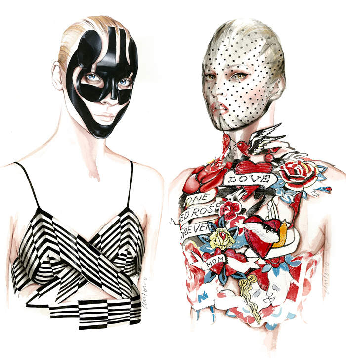 700x724 Fashion Illustrations (5) By Antonio Soares Handmade Drawings