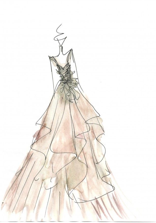 615x877 Watercolour Fashion Sketch