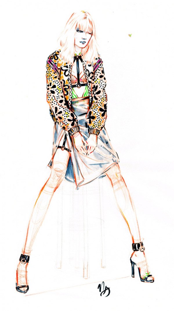 600x1069 50 Amazing Fashion Sketches Art And Design