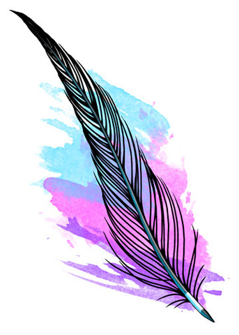 Watercolor Feather