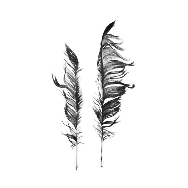 770x770 Watercolor Feathers Painting By Endi Arts Saatchi Art