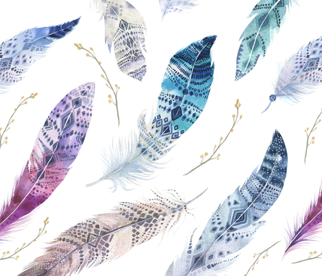 470x403 Watercolor Feather Boho Color Organic Design3 Wallpaper
