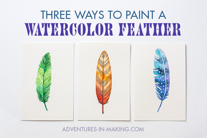 680x453 Diy Three Ways To Paint A Watercolor Feather (For Beginners)