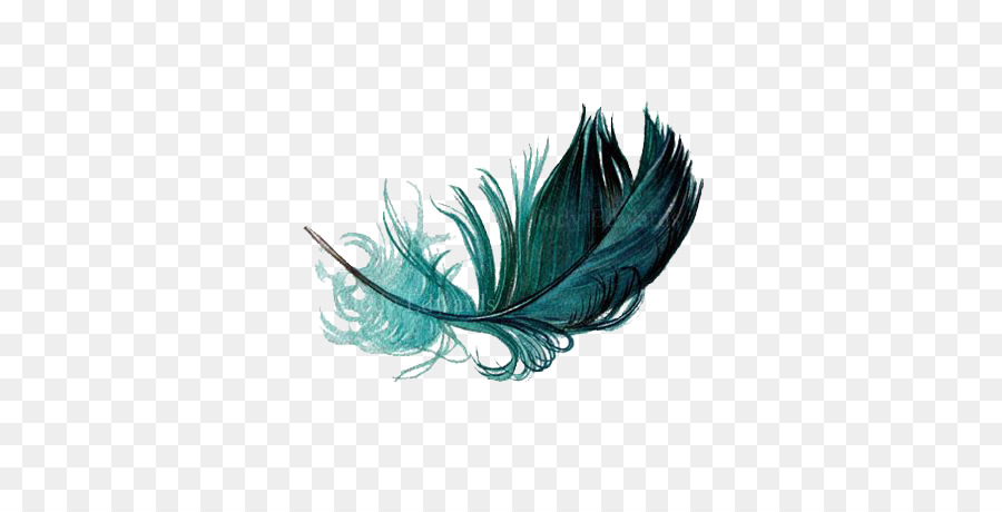 900x460 The Floating Feather Bird Watercolor Painting