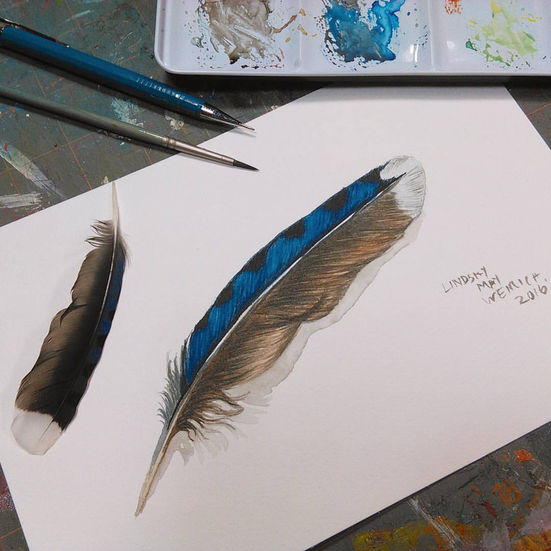1080x1080 Learn To Paint A Realistic Feather In Watercolor (Free Tutorial