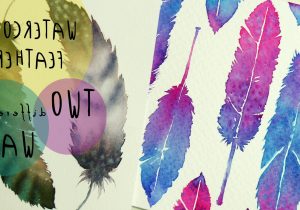 300x210 Painting Feathers In Watercolor Painting Feathers In Watercolor