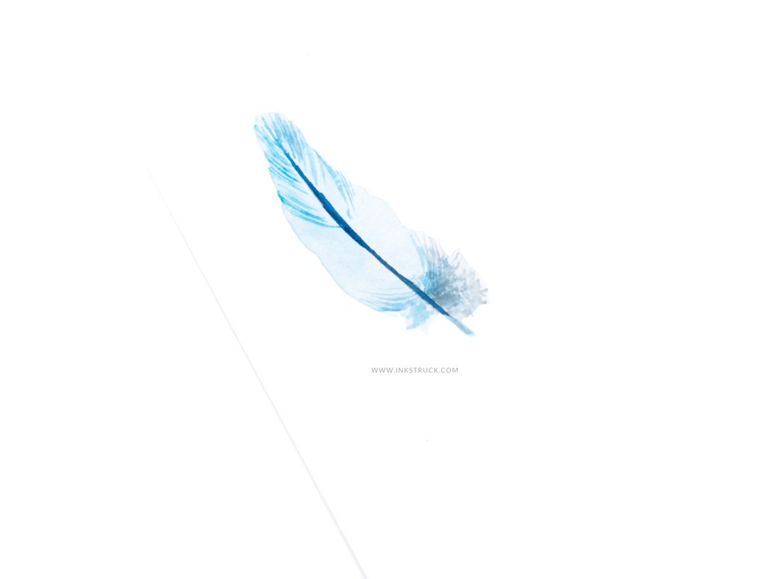 1100x815 Watercolor Feather Tutorial