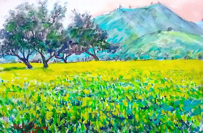 700x460 Mustard Field Watercolor 11 X 14 2 2 17