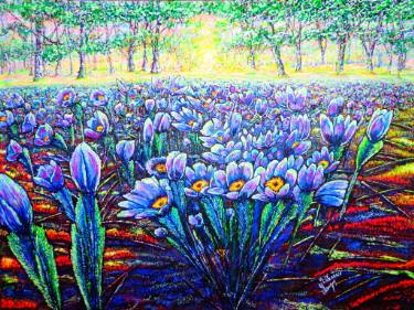 375x281 Field.flowers. Painting By Viktor Lazarev Saatchi Art