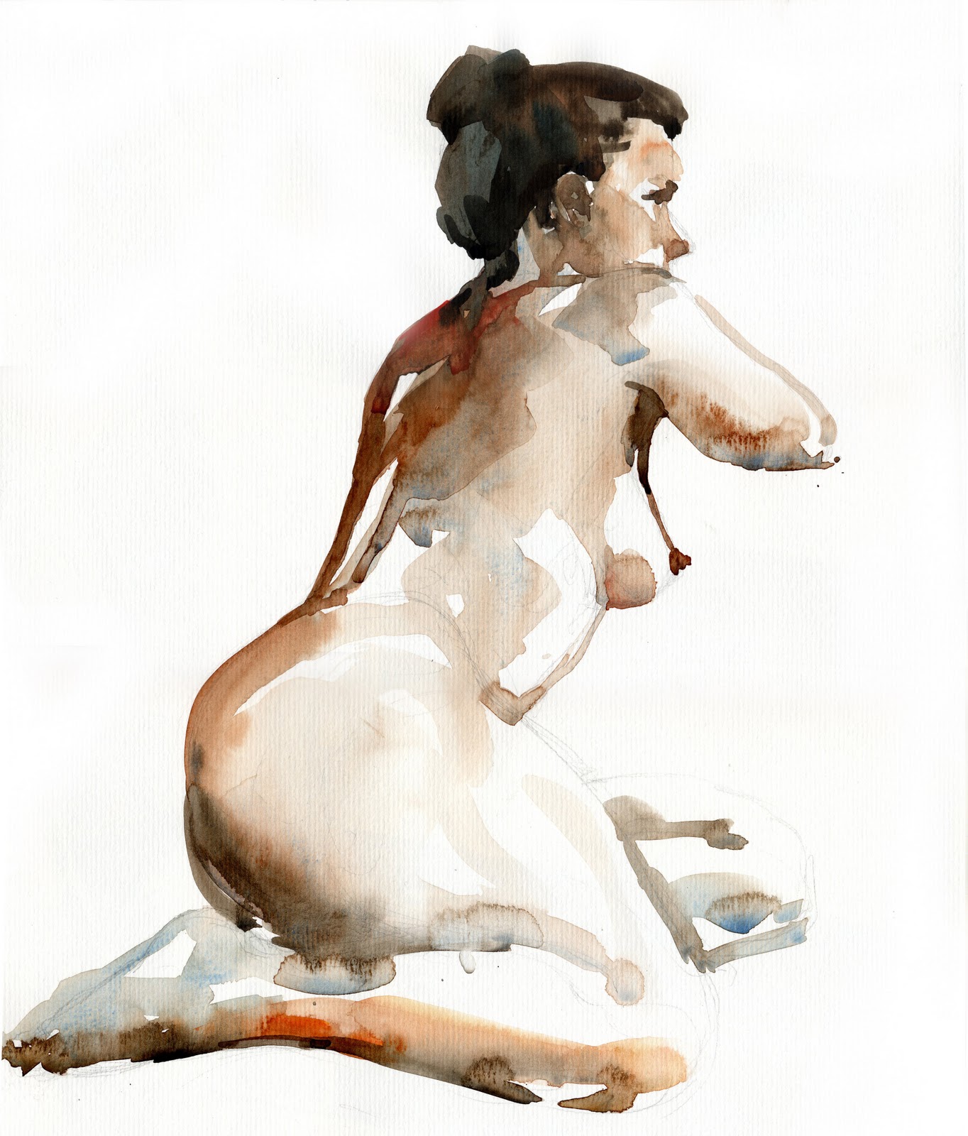 1364x1600 Figure Watercolor Sketches