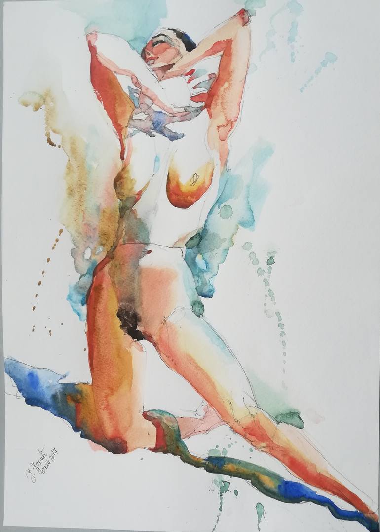 770x1077 Watercolor Figure Painting By Jelena Djokic Saatchi Art